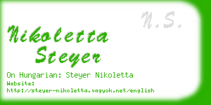 nikoletta steyer business card